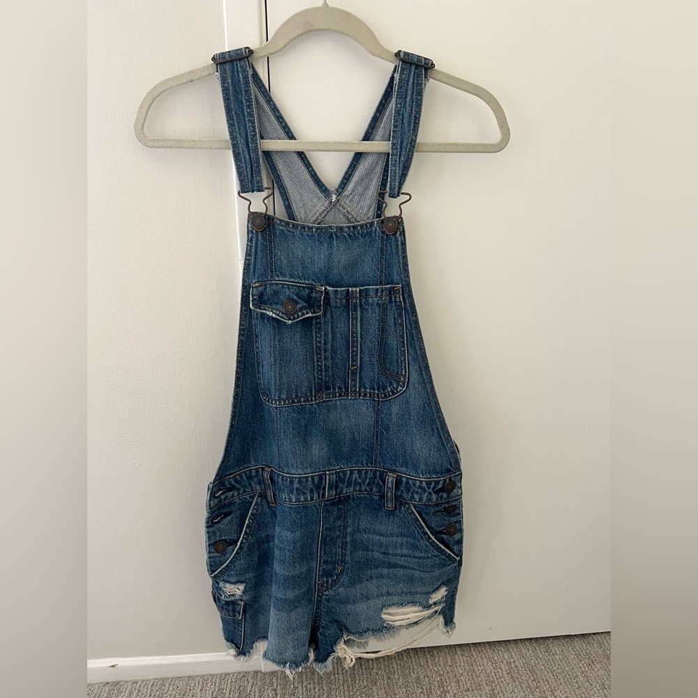 American Eagle Outfitters Blue Denim Overalls
